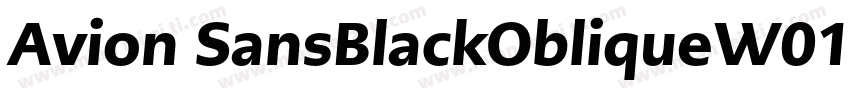 Avion SansBlackObliqueW01BlkObl字体转换